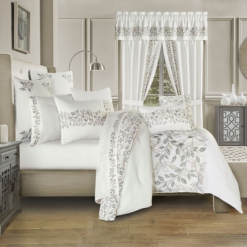 73180669 Royal Court Laurel Comforter Set or Euro Sham, Whi sku 73180669