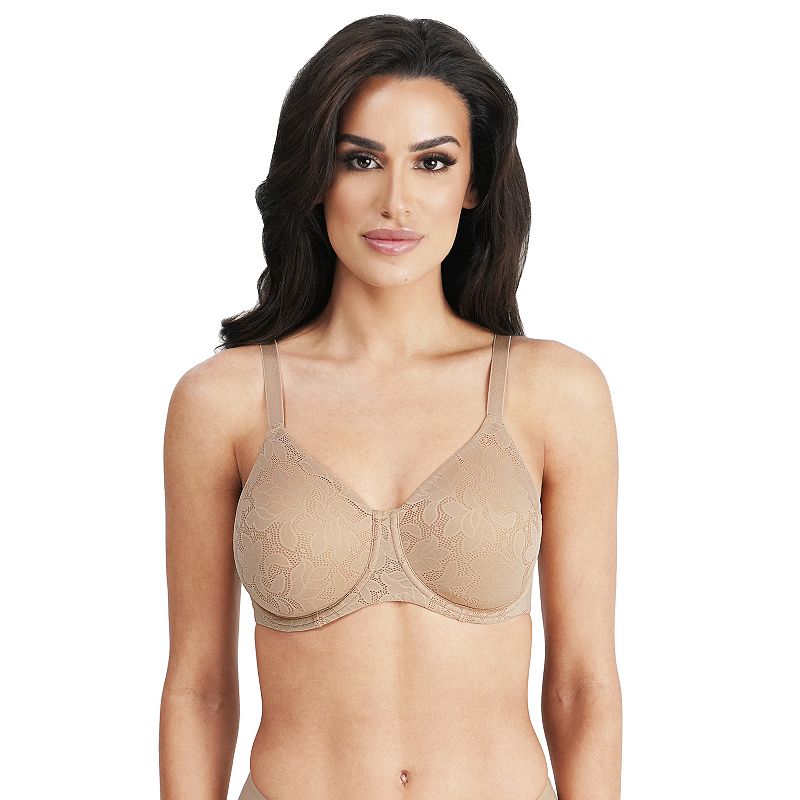 Dominique Jacqueline Jacquard Underwire Seamless Minimizer Bra 7018, Women's, Size: 34 D, Brown