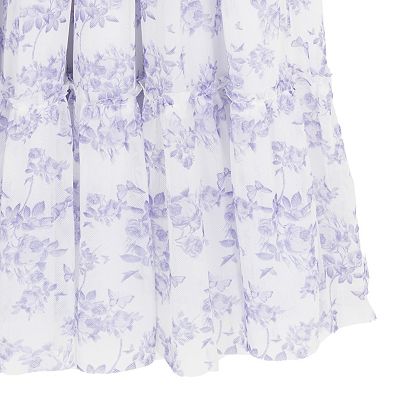 Girls 7-16 Rare Editions Floral Power Mesh Dress, Girl's, Size: 14, Lilac