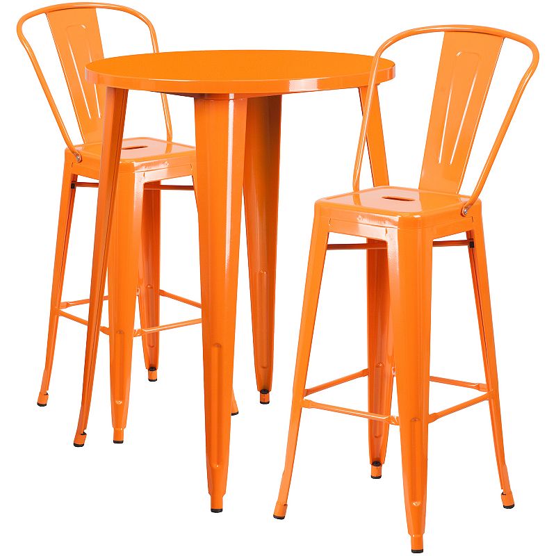 Flash Furniture Commercial Grade 30 Round Metal Indoor-Outdoor Bar Table