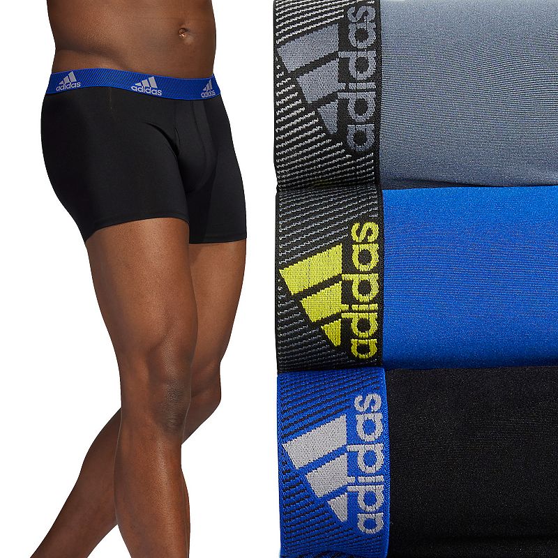 Mens adidas Performance 3-Pack Trunk Briefs, Size: Small, Black