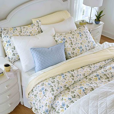 Cuddledown Floral Pastel Meadow Full Duvet Cover & Standard shops Shams Cottagecore