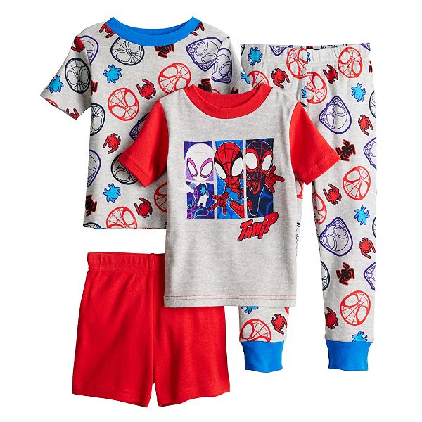 Toddler Boy Marvel SpiderMan 4 Piece Pajama Set
