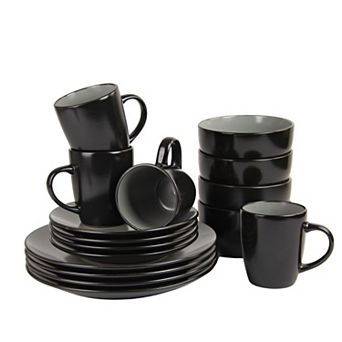 10 Strawberry Street 16 pc Two-Tone Coupe Dinnerware Set