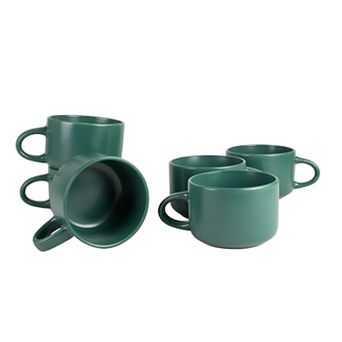 10 Strawberry Street Wazee Matte 6 pc Oversized Mug Set