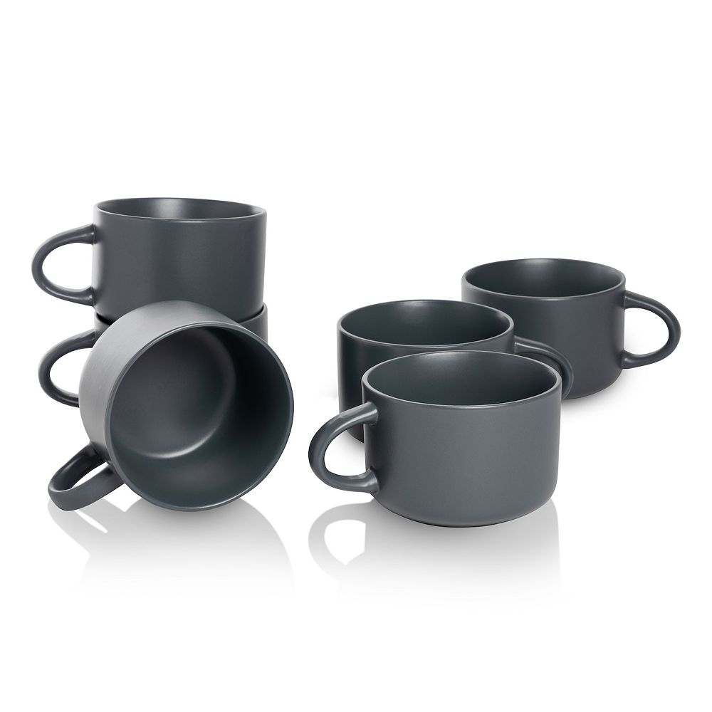 10 Strawberry Street Wazee Matte 6-pc. Oversized Mug Set