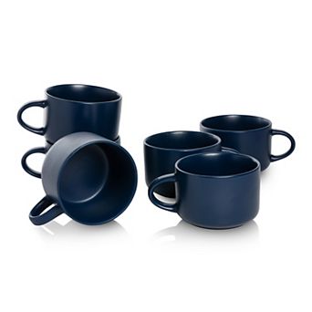10 Strawberry Street Wazee Matte 6 pc Oversized Mug Set