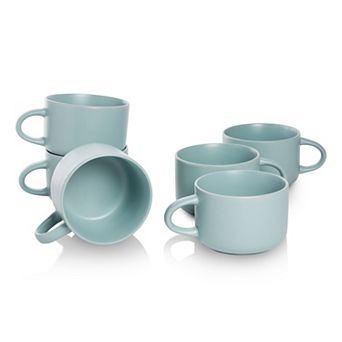 10 Strawberry Street Wazee Matte 6 pc Oversized Mug Set