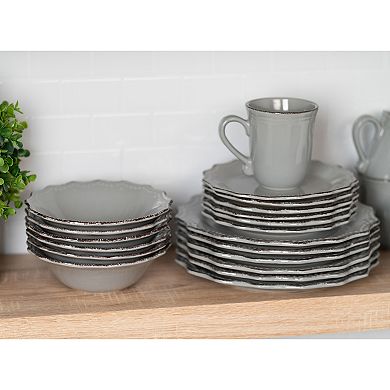 10 Strawberry Street Oxford 24-pc. Dinnerware Set