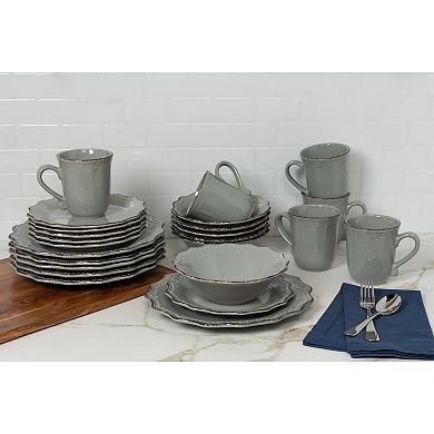 10 Strawberry Street Oxford 24-pc. Dinnerware Set