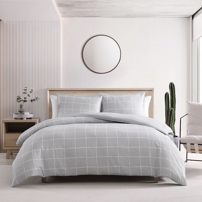 73180689 City Scene Zander Grey Comforter Set with Shams, K sku 73180689