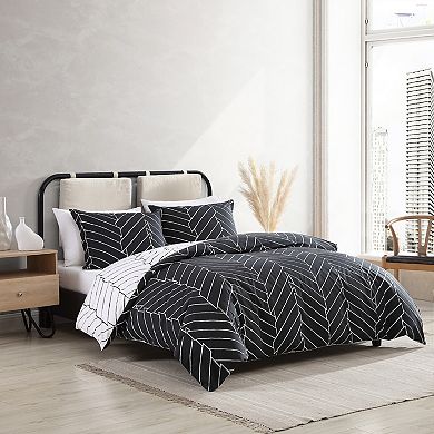 City Scene Ceres Black Duvet Cover Set with Shams