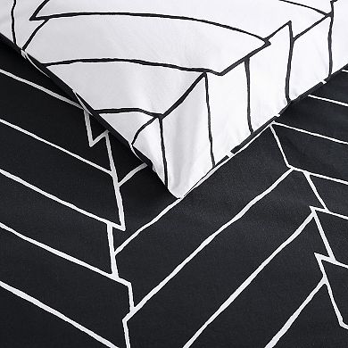 City Scene Ceres Black Duvet Cover Set with Shams