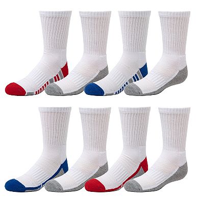 Boys 8-20 Tek Gear® Cushioned 8-pack Performance Crew Socks