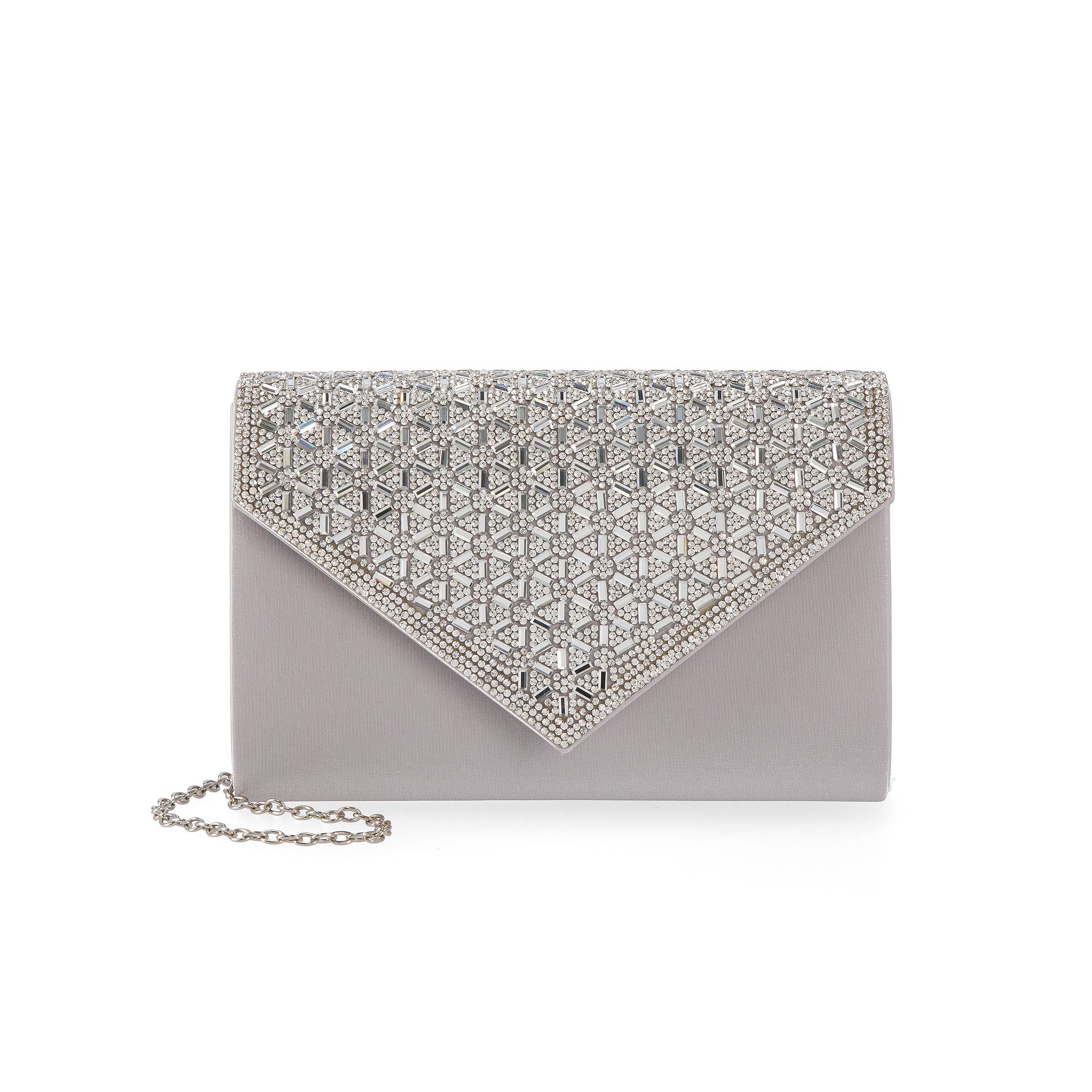 Gunne Sax by Jessica McClintock Oriana Mesh Clutch, Silver