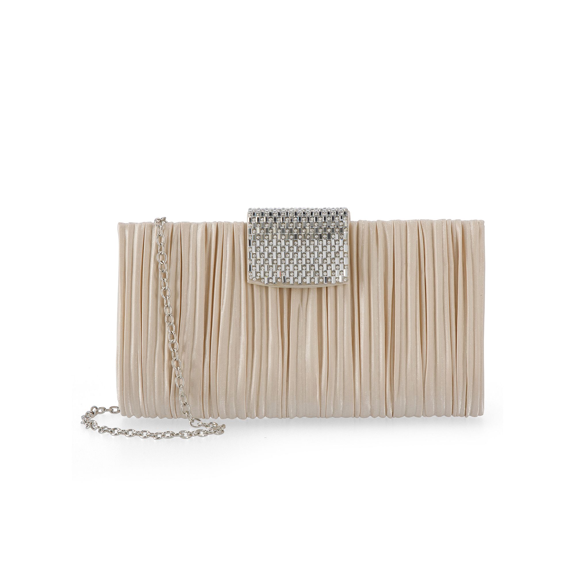 Gunne Sax by Jessica McClintock Elaina Satin Clutch, Beige