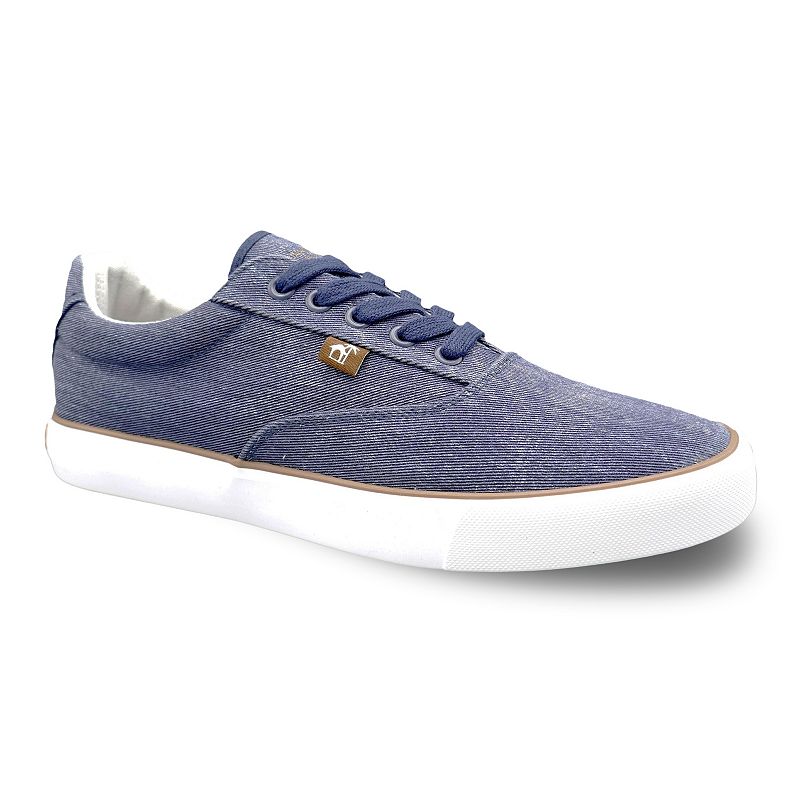 Caribbean Joe Mens Rica Canvas Lace Up Sneakers, Size: 8, Blue