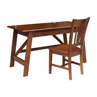 International Concepts Two-Drawer Serendipity Desk and Chair Two-Piece Set