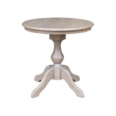 International Concepts Round Pedestal Table and Chairs 3-piece Set