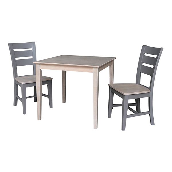 International Concepts Square Dining, Square Kitchen Table And Chairs Set Of 3