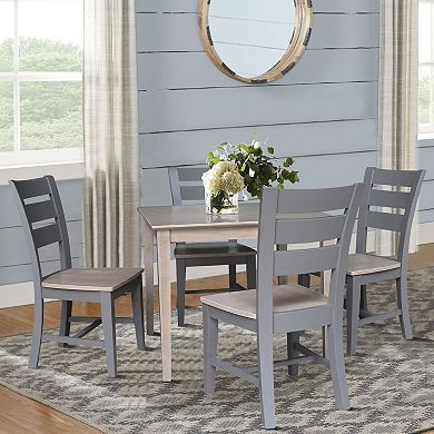 International Concepts Square Dining Table and Chairs 5-piece Set