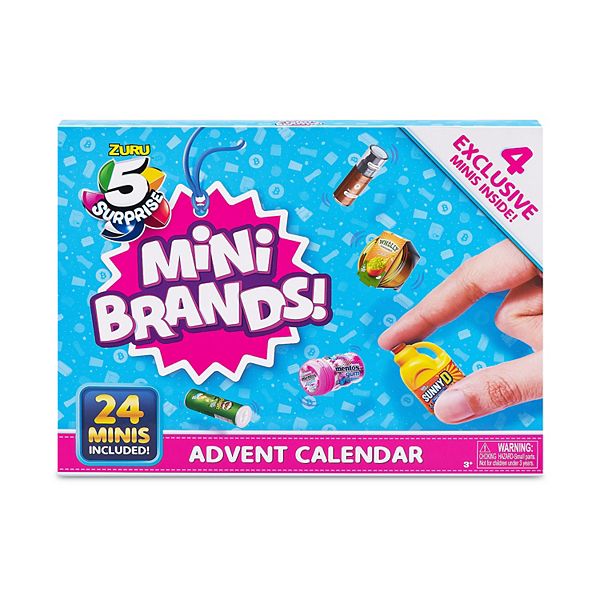 Toys Limited Edition Advent Calendar by ZURU - 24 Day Advent Calendar 2023,  Includes 4 Exclusive Minis, Real Miniature Brands Collectibles