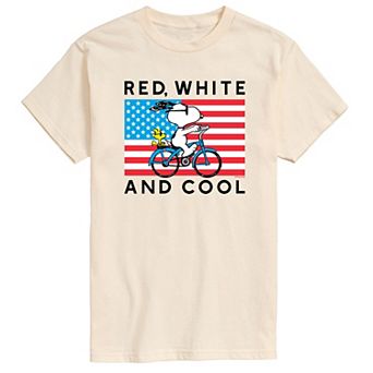 Men's Peanuts Red White And Cool Tee