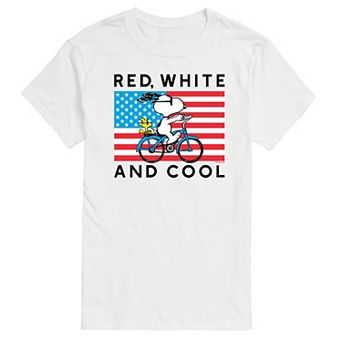 Men's Peanuts Red White And Cool Tee