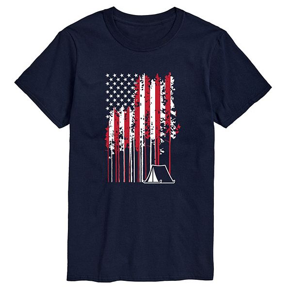 Men's Camp Pines American Flag Tee