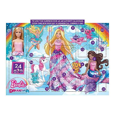 Barbie Dreamtopia Fairytale Advent Calendar with 24 Days of Barbie Gifts