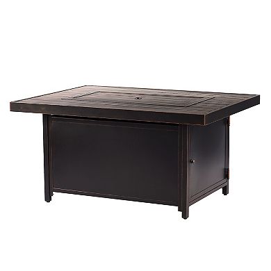 Oakland Living Rectangular Propane Fire Pit Table