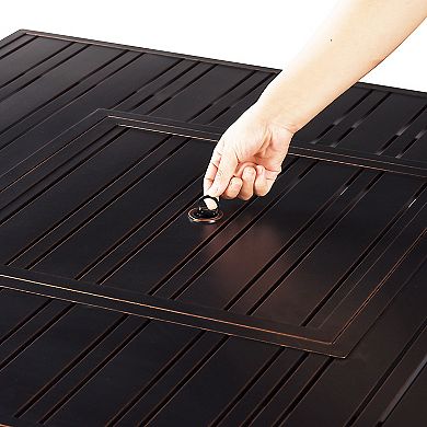 Oakland Living Square Propane Fire Pit Table