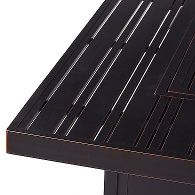 Oakland Living Square Propane Fire Pit Table