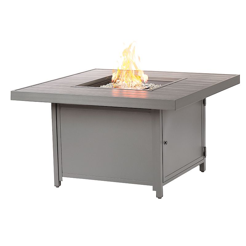 Oakland Living Square Propane Fire Pit Table, Grey