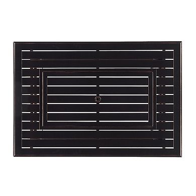 Oakland Living Rectangular Outdoor Propane Fire Pit Table