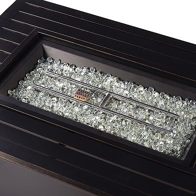 Oakland Living Rectangular Outdoor Propane Fire Pit Table