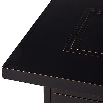 Oakland Living Rectangular Aluminum Propane Fire Pit Table