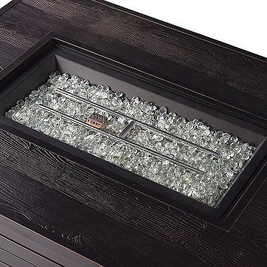 Oakland Living Rectangular Outdoor Aluminum Propane Fire Pit Table