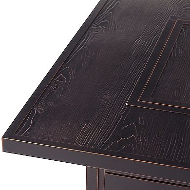 Oakland Living Square Aluminum Propane Fire Pit Table