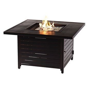 Oakland Living Square Aluminum Propane Fire Pit Table