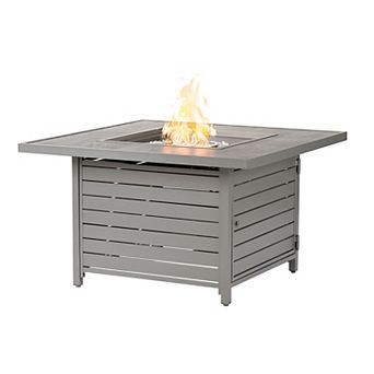 Oakland Living Square Aluminum Propane Fire Pit Table