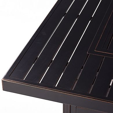 Oakland Living Square Outdoor Propane Fire Pit Table