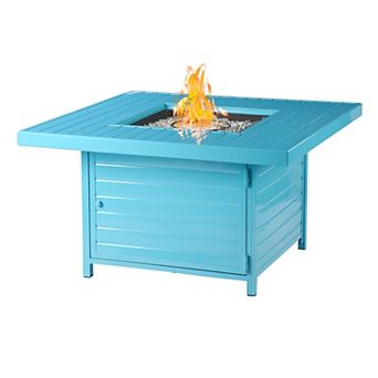 Oakland Living Square Outdoor Propane Fire Pit Table