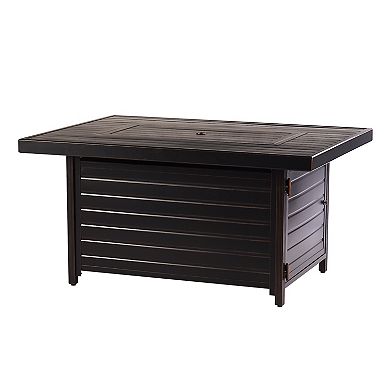 Oakland Living Rectangular Outdoor Propane Fire Pit Table