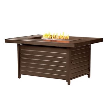 Oakland Living Rectangular Outdoor Propane Fire Pit Table