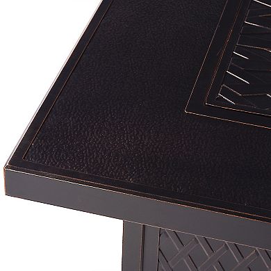 Oakland Living Rectangular Propane Fire Pit Table