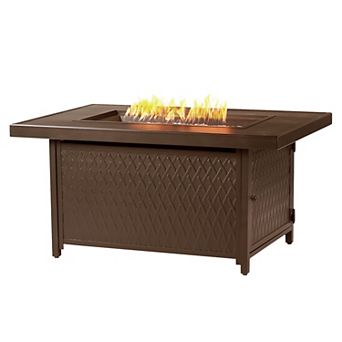 Oakland Living Rectangular Propane Fire Pit Table