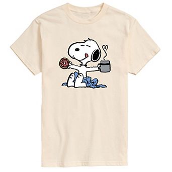Men's Peanuts Donut Coffee Snoopy Tee
