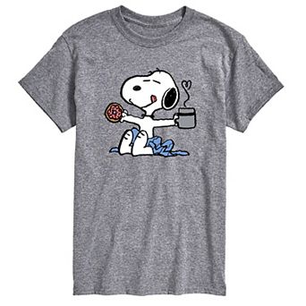 Men's Peanuts Donut Coffee Snoopy Tee
