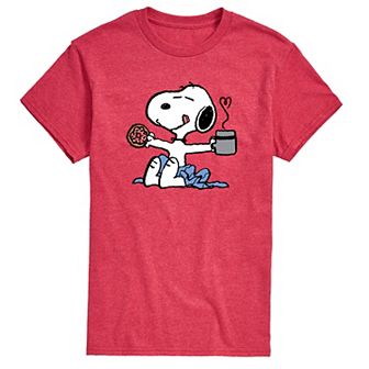 Men's Peanuts Donut Coffee Snoopy Tee